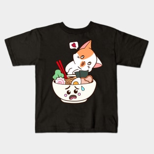 The Cat Love Ramen Kids T-Shirt